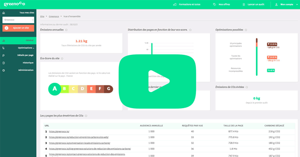 vidéo tuto greenoco mesure et réduction empreinte carbone web